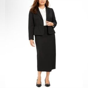 NWT Le Suit Women’s Skirt Suit Midi Skirt & Blazer Jacket Size 6